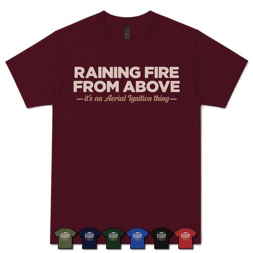 Maglietta raining fire from - raining,