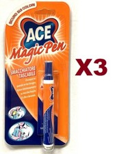 3 ACE MAGIC PEN SMACCHIATORE TASCABILE 10ML AGISCE IMMEDIATAMENTE SU MACCHIE FR.