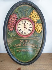 Cadre Tableau Horloge "NUITS SAINT GEORGES" Country Corner - Raisin Vigne Vin 
