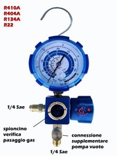 GRUPPO MANOMETRICO MULTIGAS UNA VIA BASSA PRESSIONE PER R410A R134A R407C R22