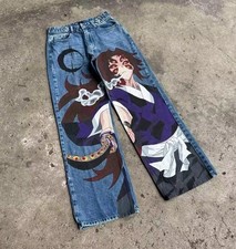 Jeans larghi Demon Slayer donna – Pantaloni a vita alta Harajuku Y2K 2025 | Stil