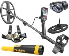 Nokta Triple Score Metal Detector Pro + Cuffie BT, 2 Bobine di Ricerca e Batteria Point
