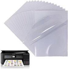 Carta Adesiva per Stampante Trasparente, Vinile Stampabile, Compatibile Con La M