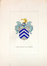 1901 ARALDICA STEMMA FAMIGLIA CAMBI IMPORTUNI FIRENZE
