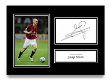 Fotografia autografa firmata Jaap Stam A4 AC Milan esposizione firma + certificato di autenticità