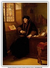 Ritratto di Erasmo all'interno