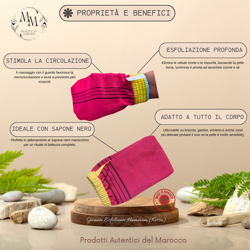 Set guanto esfoliante hammam - esfoliante,