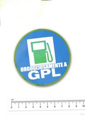 Adesivo Figurina auto automobile orgogliosamente a gpl parabrezza vetro fuel