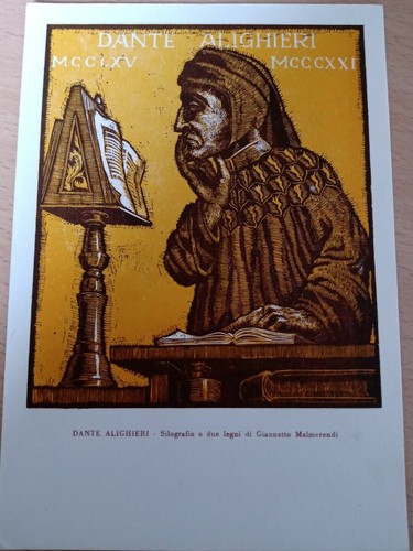 Dante 1921 xilografia - ,