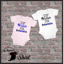 IDEA REGALO NASCITA BODY NEONATO PERSONALIZZATO CON FRASE INTER ROSA BIANCO
