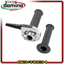 COMANDO GAS RAPIDO DOMINO HF BRILLANTATO ALLUMINIO TOMMASELLI con MANOPOLE MOTO