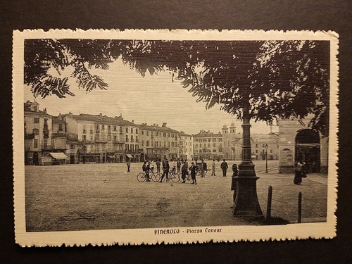 Pinerolo piazza - (torino).,