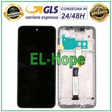 DISPLAY TOUCH + FRAME PER XIAOMI REDMI NOTE 9 PRO /9 PRO MAX / 9S M2003J6 SILVER