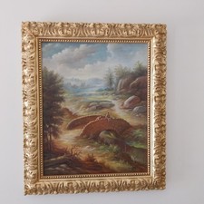 Landscape Painting with Bridge