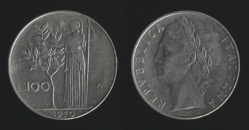 100 lire 1970 minerva - 1970,