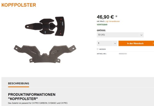Cuscinetto testa schuberth - testa, c4
