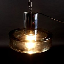 Lampada Vintage Soffitto Italia Anni 60 Lampade Design Ottone cromato Vetro