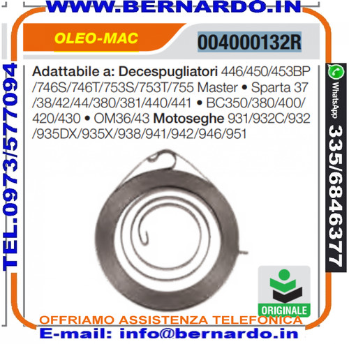 004000132 molla avviamento - 004000132,