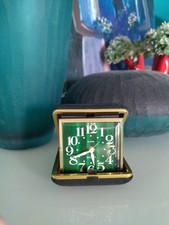 "EQUITY" Sveglia da viaggio, vintage, anni 70, cassa nera, 7 x 7,5 cm., TAIWAN.