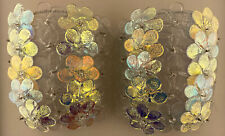 Coppia Applique In Vetro Di Murano Archimede Seguso Anni 70