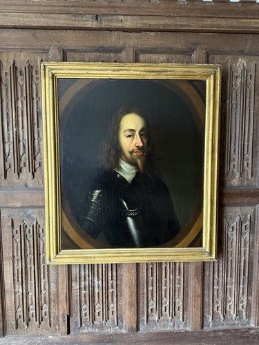 Grande antico dipinto ritratto