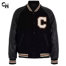 Giacca Letterman Coach tutta nera Varsity