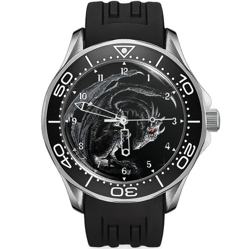 Antico nero dragone - dragone, diver