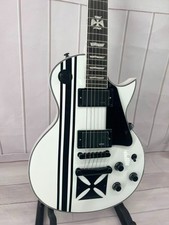 Nuova chitarra elettrica LTD Iron Cross James Hetfield Signature con strisce nere