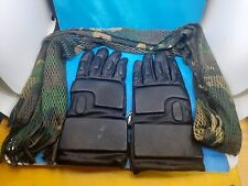 Guanti In vera pelle Tattici con sciarpa in rete mimetica