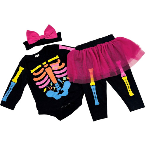 Vestito scheletro halloween - vestito,