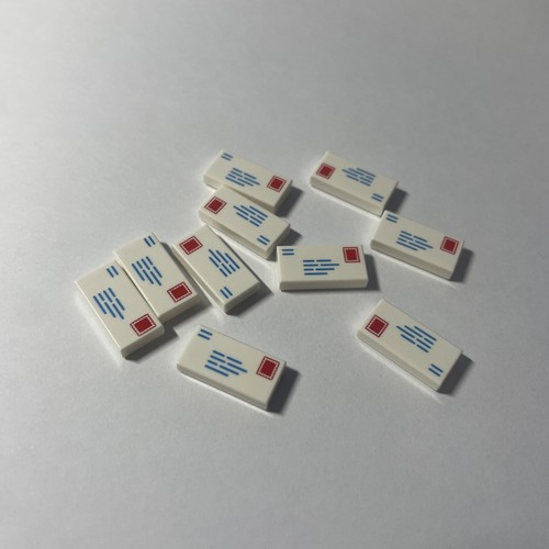 10x lego tile 1x2 - tile, busta