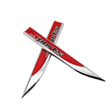 2 adesivi 3D metallo SPORT