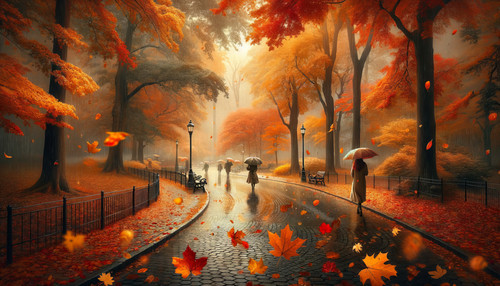 Quadro autunno frizzante arte - autunno,