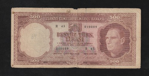 Turchia 500 lire 1962 - turchia,,
