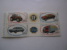 REPUBBLICA 1984 AUTO (I) BLOCCO NUOVO CON APPENDICE 4 FRANCOBOLLLI DA 450 LIRE T