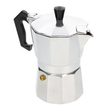 Moka Caffettiera Classica 3 Tazze Caffè Express Alluminio Manico Anti Scottatura