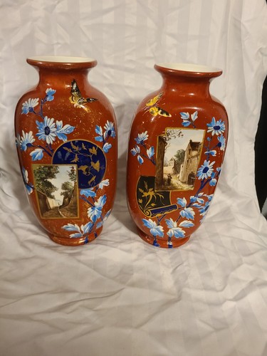Antica coppia vasi ceramica