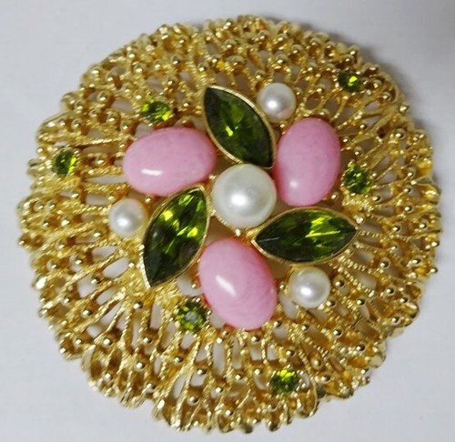 Spilla vintage oversize - , strass