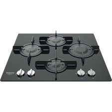 HOTPOINT FTGHG 641 D/HA(BK) PIANO COTTURA A GAS 60 CM 4 FUOCHI NERO