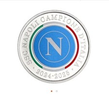 Medaglia Ufficiale Scudetto Napoli 2024/25 Argento 925%   