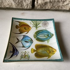 Vassoio piatto decoupage vetro