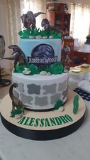 Torta finta Jurassic World