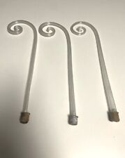 Tre Ricambi vetro lampadario Murano Barovier Attacco Diametro 1,8 Cm.