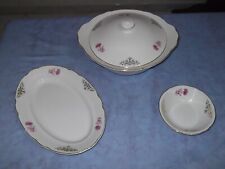  Antico set tavola Zuppiera,Vassoio e Ciotolina Diamond stone Laveno 