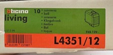 Suoneria 12v LIVING INTERNATIONAL ORIGINALE ART L4351/12 nuovo