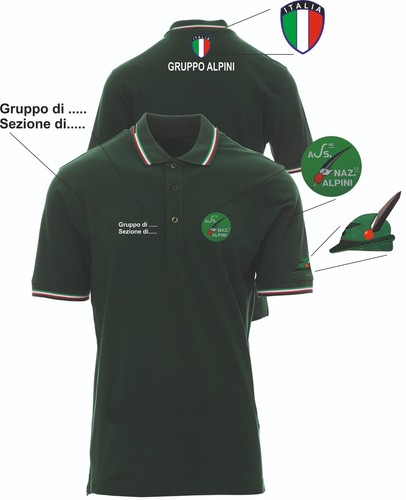 Polo ana alpini italia verde - ana,