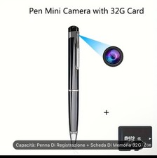 PENNA CON TELECAMERA  REGISTRA AUDIO VIDEO FULL HD FOTO CAMERA 1080P