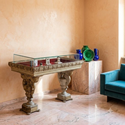 Tavolino espositore antico - espositore,