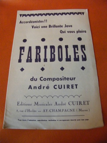 Partitura fariboles andré - partitura,