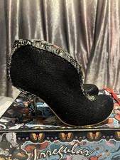 Tacchi vintage irregolari a scelta taglia 6 neri scintillanti e oro "scrumptious" con scatola